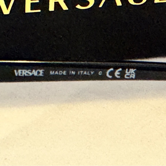 Versace VE2140 Shield Sunglasses – Gold/Black – Authentic, With Box & Papers - Picture 7 of 9